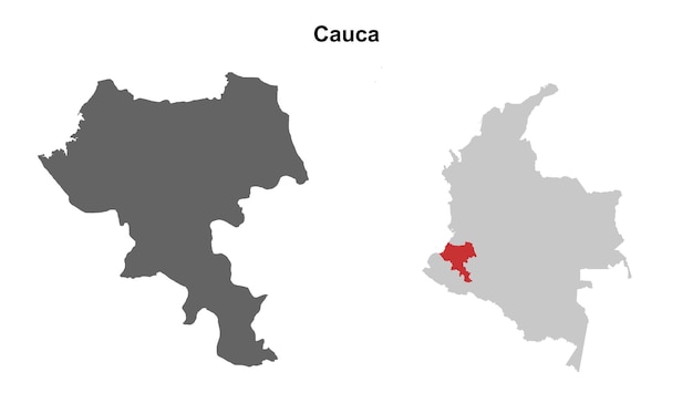 Mapa del departamento de Cauca, Colombia