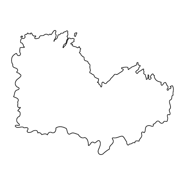 Mapa del departamento de Cotes d'Armor, división administrativa de Francia Ilustración vectorial