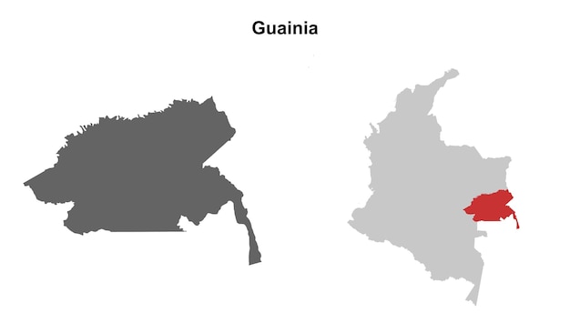 Mapa del departamento de Guainia en Colombia