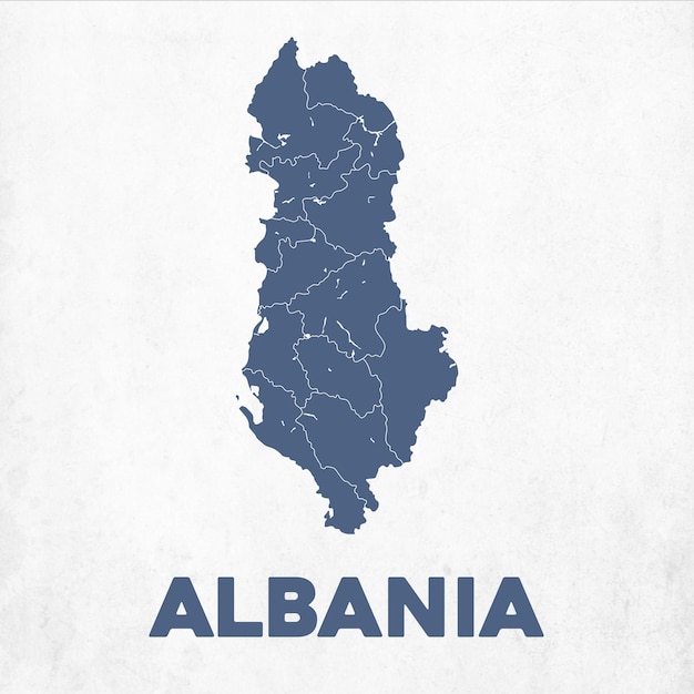 Mapa detallado de Albania