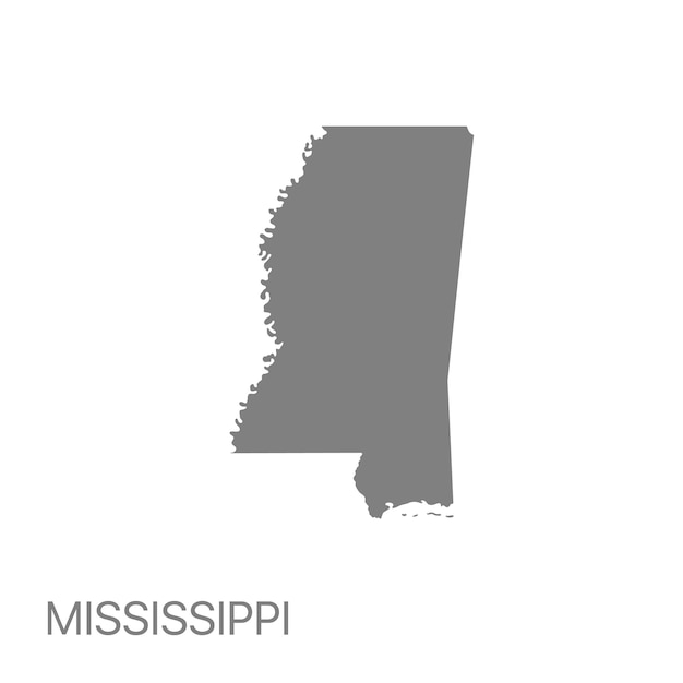 Mapa detallado de alta calidad del estado de Mississippi