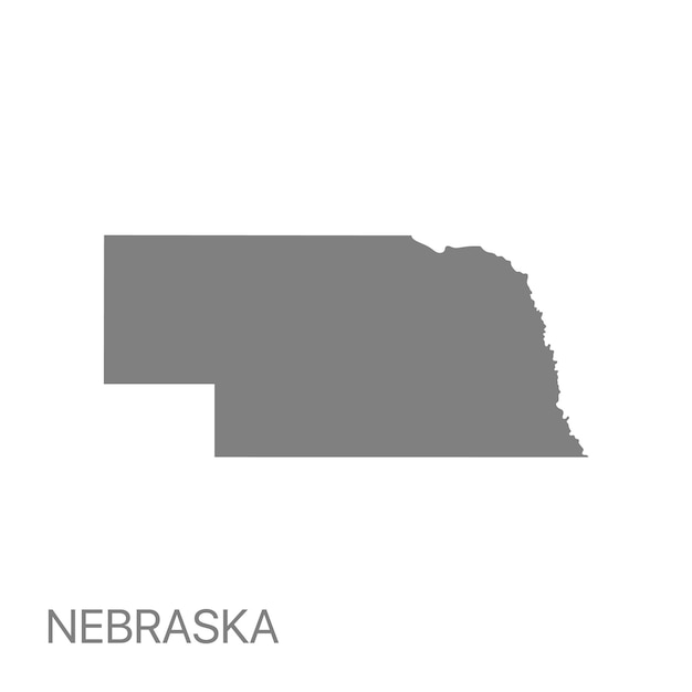Mapa detallado de alta calidad del estado de Nebraska