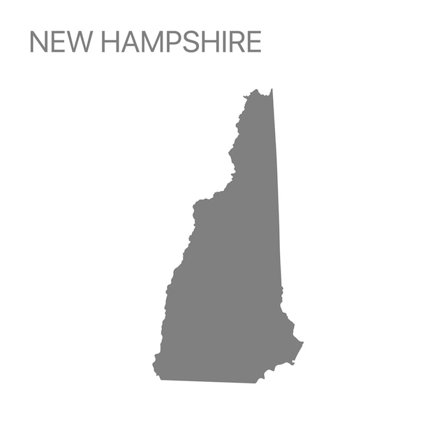 Mapa detallado de alta calidad del estado de New Hampshire