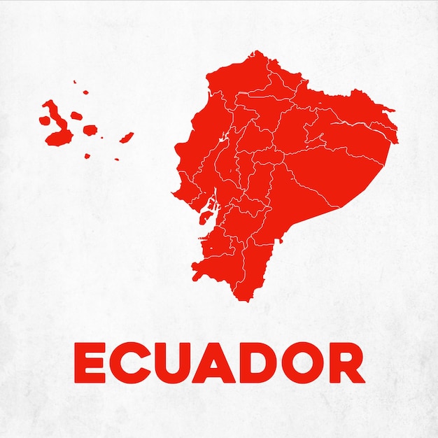 Vector mapa detallado de ecuador