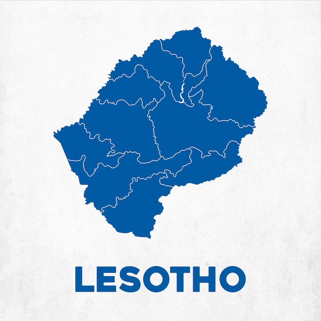 Mapa detallado de Lesotho