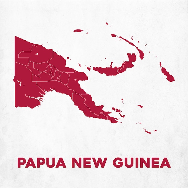 Mapa detallado de Papúa Nueva Guinea.