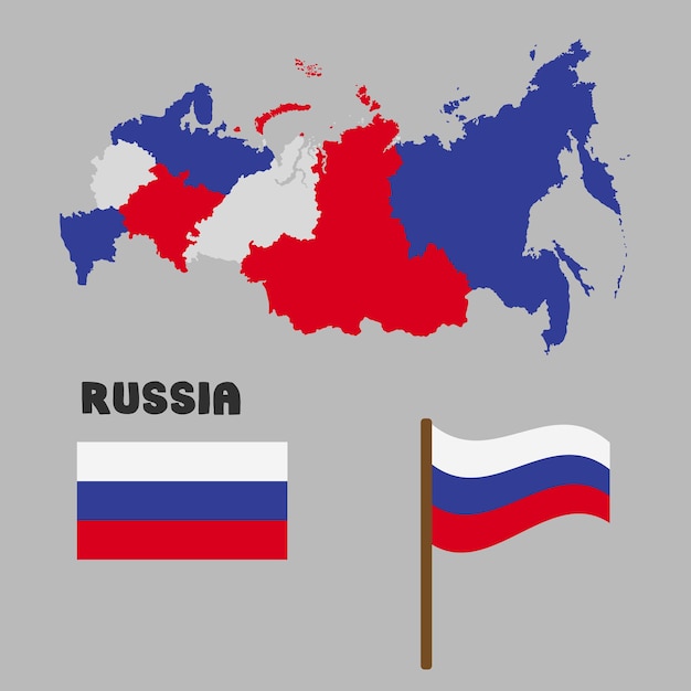 Mapa detallado de las regiones vectoriales de Rusia