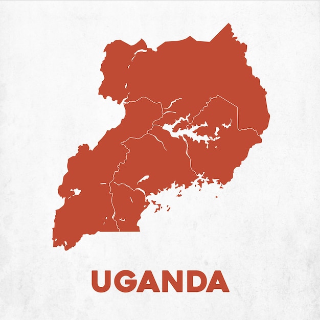Mapa detallado de Uganda