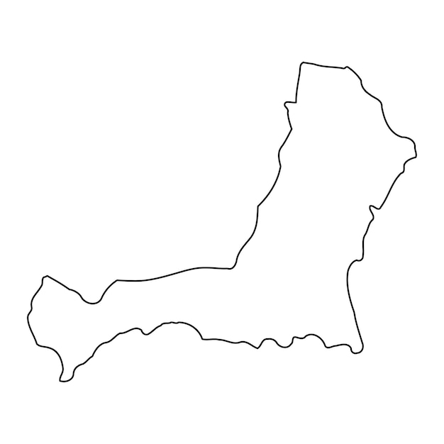 Mapa del distrito de Amuru división administrativa de Uganda Ilustración vectorial