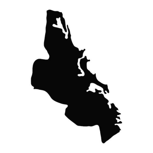 Mapa del distrito de Batticaloa división administrativa de Sri Lanka Ilustración vectorial
