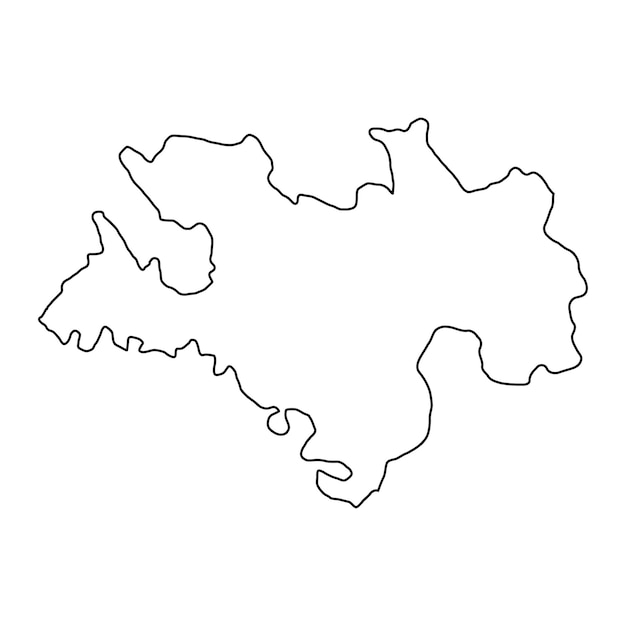 Mapa del distrito de Briceni provincia de Moldavia ilustración vectorial