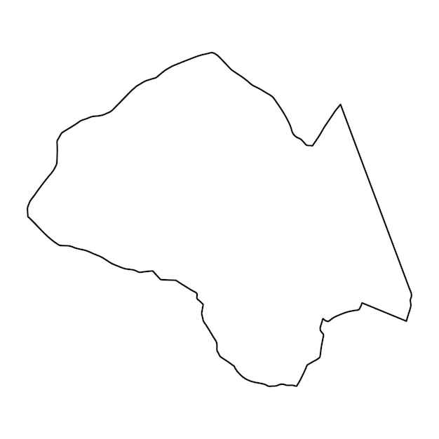 Mapa del distrito de Ghanche división administrativa de Pakistán Ilustración vectorial