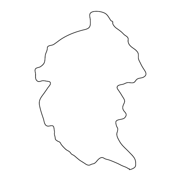 Mapa del distrito de Kegalle división administrativa de Sri Lanka Ilustración vectorial