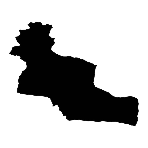 Mapa del distrito de Khairpur división administrativa de Pakistán Ilustración vectorial