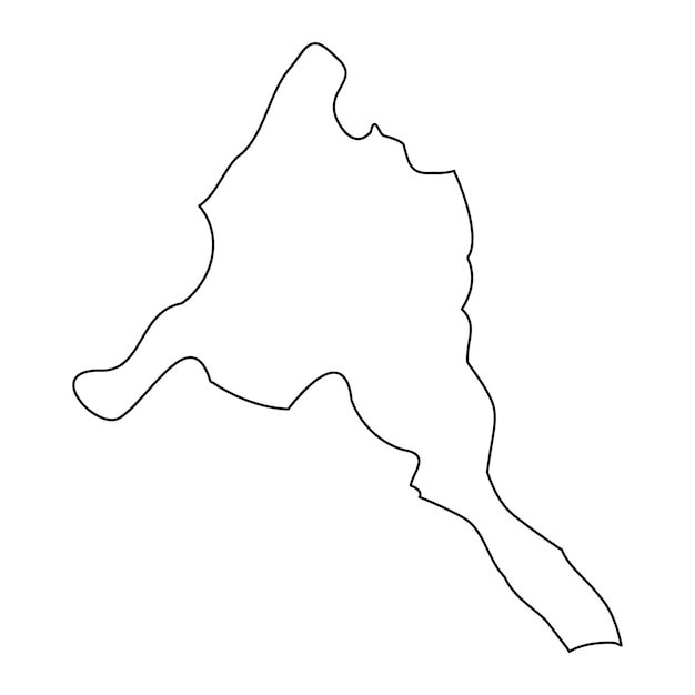 Mapa del distrito de Luqa división administrativa de Malta Ilustración vectorial