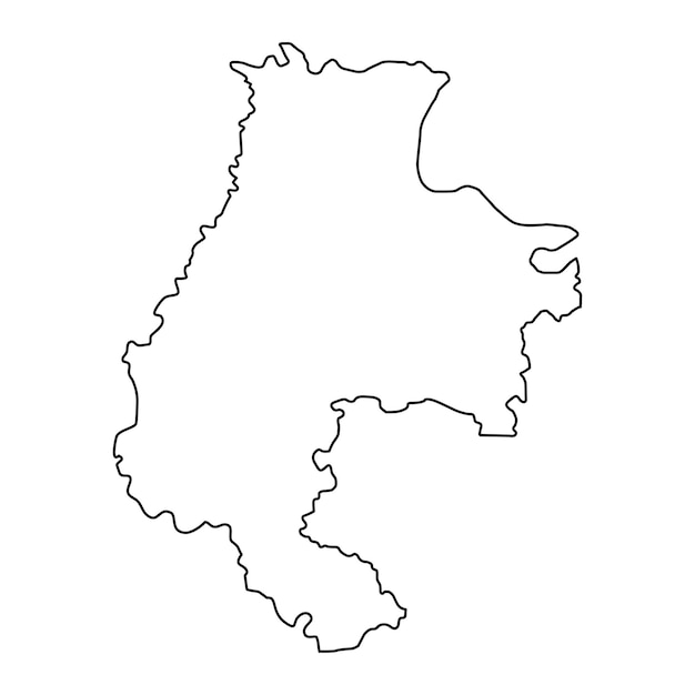 Mapa del distrito de Macva distrito administrativo de Serbia ilustración vectorial