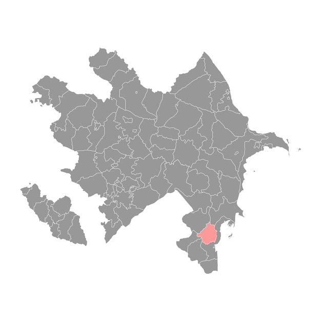 Mapa del distrito de Masally división administrativa de Azerbaiyán