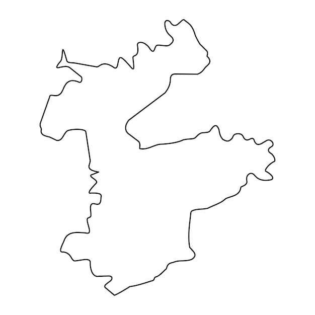 Mapa del distrito de Mellieha, división administrativa de Malta Ilustración vectorial