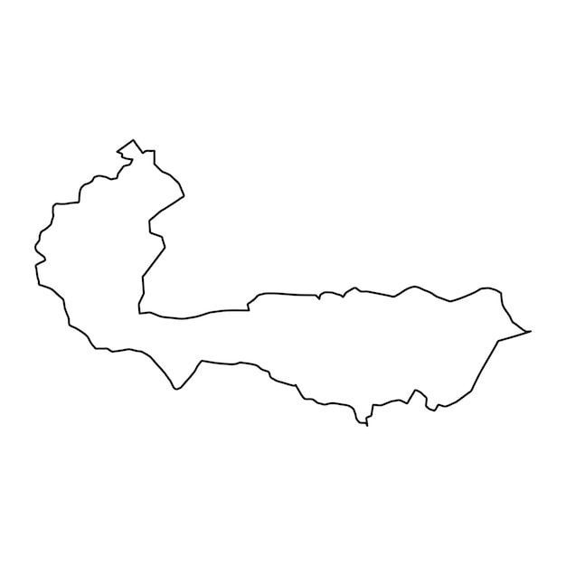 Mapa del distrito de Nagar división administrativa de Pakistán Ilustración vectorial