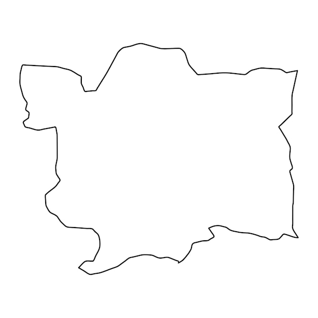 Mapa del distrito de Nowshera división administrativa de Pakistán Ilustración vectorial
