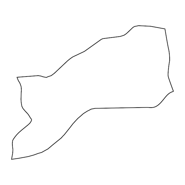 Mapa del distrito de Sabha división administrativa de Libia Ilustración vectorial