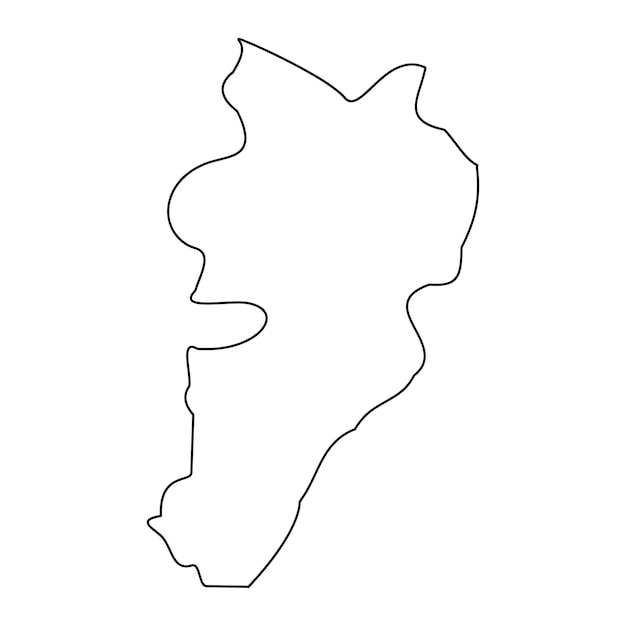 Mapa del distrito de San Lawrenz, división administrativa de Malta Ilustración vectorial