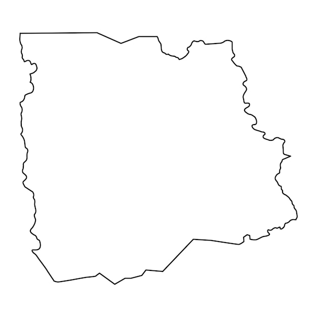 Mapa del distrito de Sassandra Marahoue división administrativa de la Costa de Marfil Ilustración vectorial