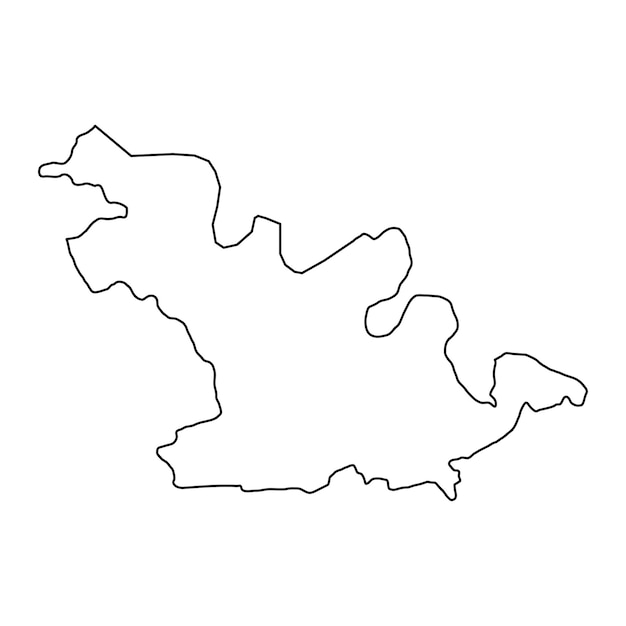 Mapa del distrito de Soroca provincia de Moldavia ilustración vectorial