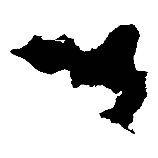 Mapa del distrito de Zhob división administrativa de Pakistán Ilustración vectorial