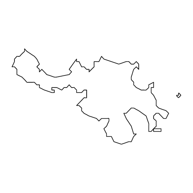 Mapa de la división administrativa de Ceiba en Puerto Rico Ilustración vectorial