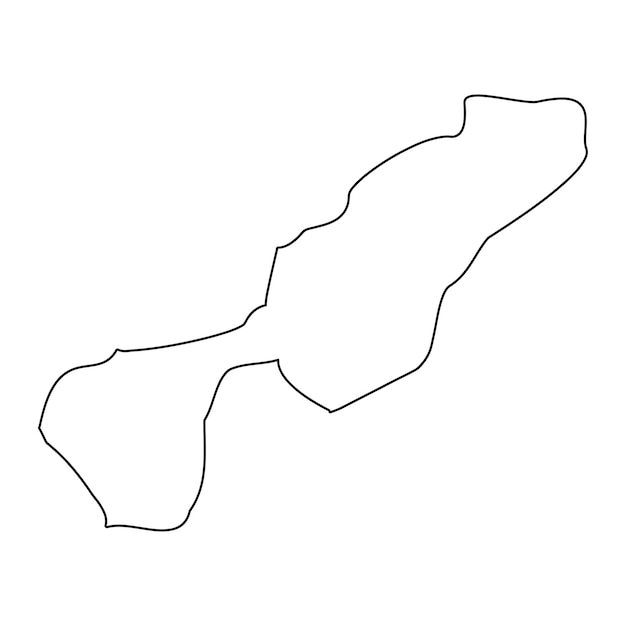 Mapa de la división administrativa del distrito 1 de Malta Ilustración vectorial