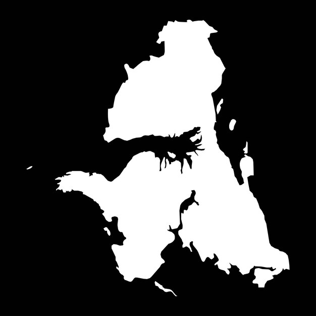Mapa de la división administrativa de la provincia de Papúa Occidental de Indonesia Ilustración vectorial