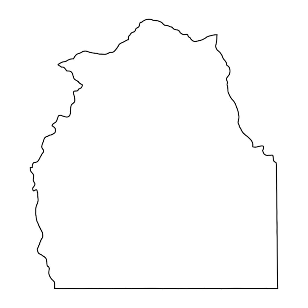 Mapa de la división administrativa de la Región Central de Uganda Ilustración vectorial