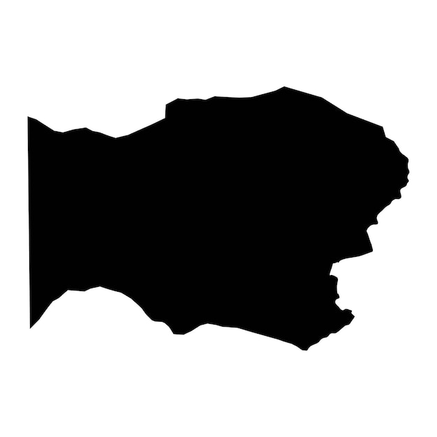 Mapa de la división administrativa de la región de Wadi Fira en Chad Ilustración vectorial
