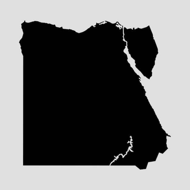 Mapa de Egipto aislado sobre fondo blanco Mapa de Egipto Ilustración vectorial África del Norte