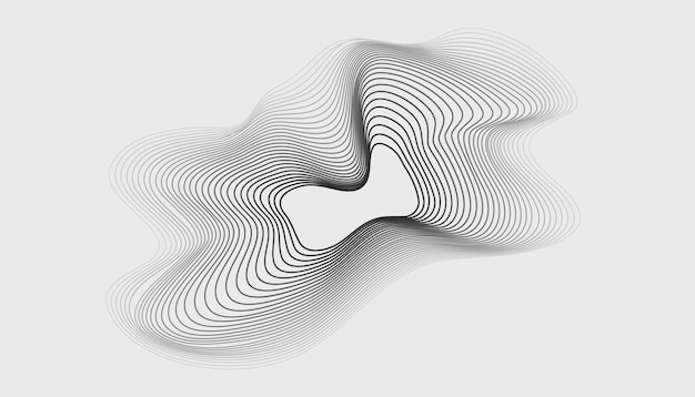Mapa en espiral de elevación concéntrica con líneas de contorno en diseño topográfico fluido