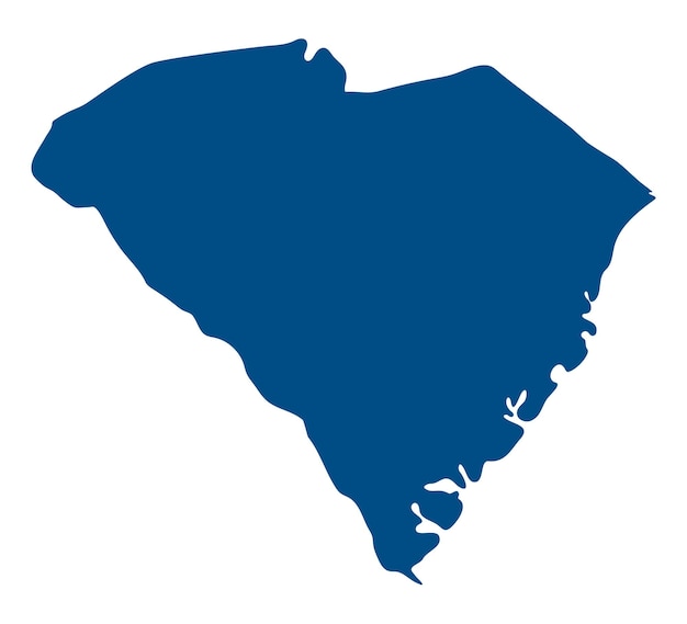 Mapa del estado de Carolina del Sur Map of the US state of South Carolina