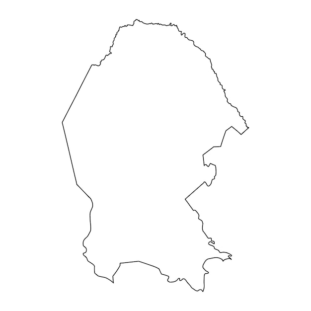 Mapa del estado de Coahuila división administrativa del país de México ilustración vectorial