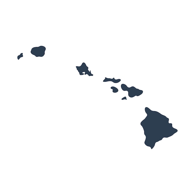 mapa del estado estadounidense de Hawai