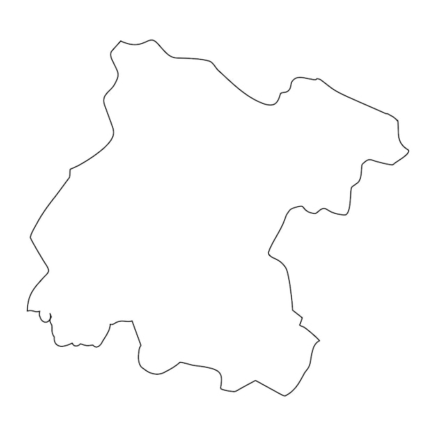 Mapa del estado de Guanajuato división administrativa del país de México ilustración vectorial
