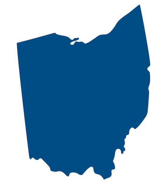 Mapa del estado de Ohio Mapa del estado estadounidense de Ohio