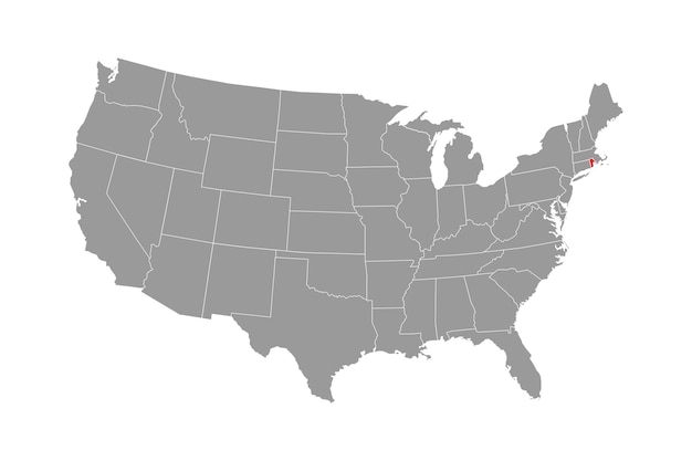 Mapa del estado de Rhode Island ilustración vectorial