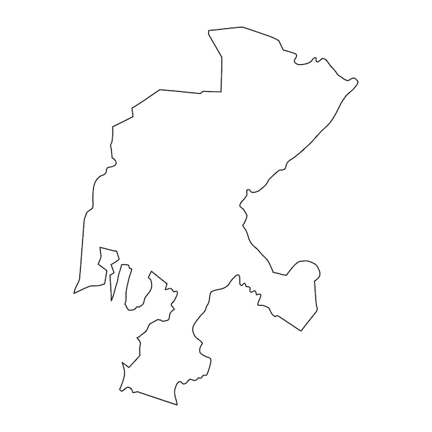 Mapa del estado de Zacatecas división administrativa del país de México ilustración vectorial
