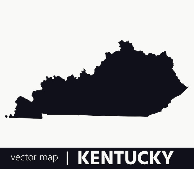 Mapa de los estados de los Estados Unidos Estado de Kentucky mapa vectorial se puede utilizar para cualquier necesidad