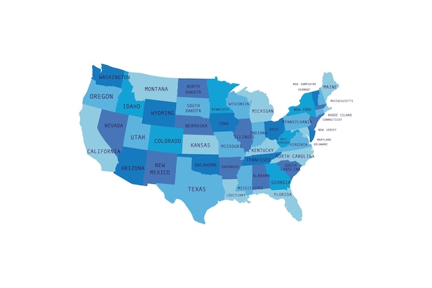 Mapa de estados unidos con estados