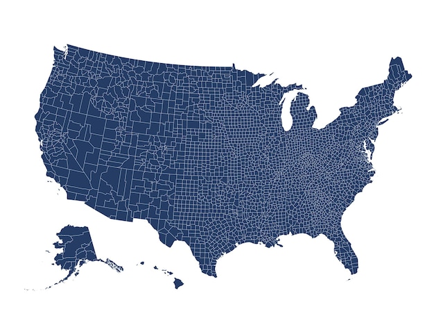 Mapa de Estados Unidos Impresión en blanco y negro de Estados Unidos con cartel de estados o
