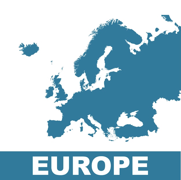 Mapa de europa vector plano