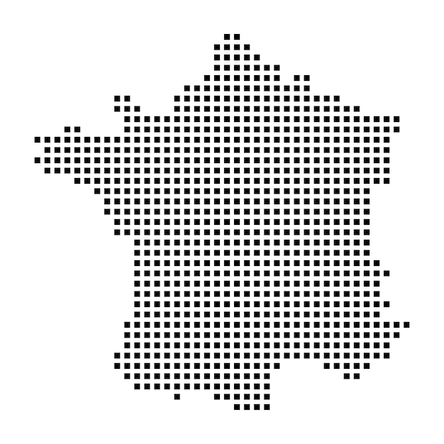Mapa de Francia con puntos