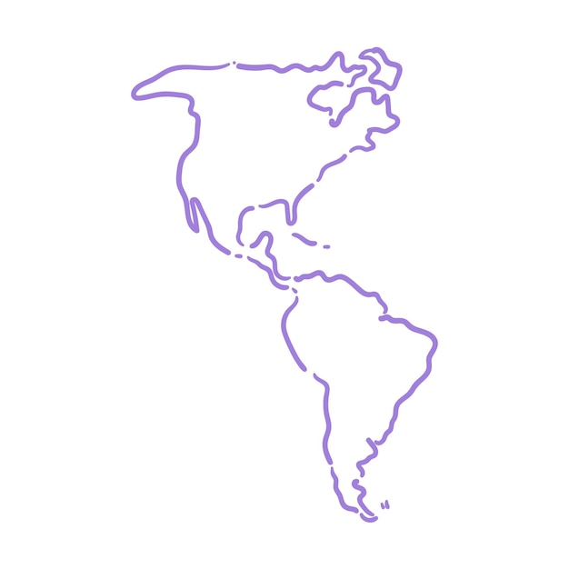 El mapa garabateado de las Américas