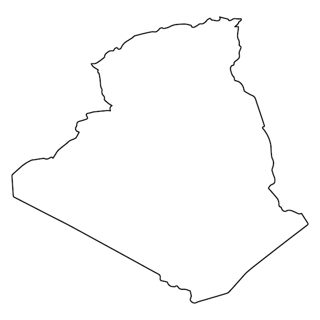 Mapa general de Argelia País del norte de África